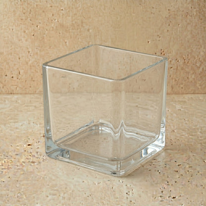 Square Glass Vessel • 10cm x10cm